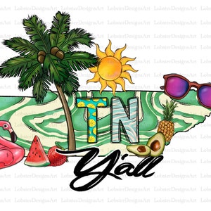 Summer Tennessee Png, Hello Summer PNG, Tennessee Map, palm tree Png, Western,Summer Png, Tennessee Png, Sublimation Design,Digital Download