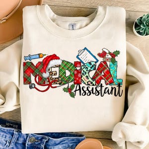 Christmas Medical Assistant PNG, Christmas, Medical Png, Nurse Png, Western, Medical Png, Hospital Png, Sublimation Design, Digital Download