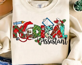 Christmas Medical Assistant PNG, Christmas, Medical Png, Nurse Png, Western, Medical Png, Hospital Png, Sublimation Design, Digital Download