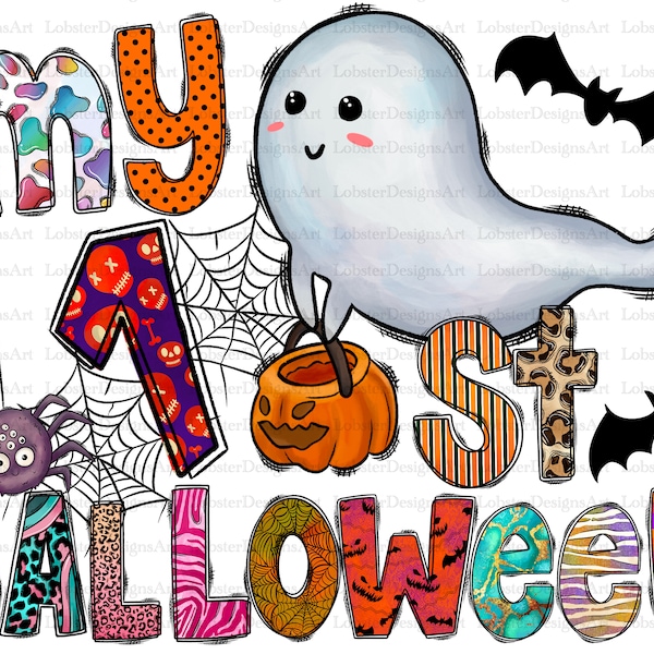 My First Halloween Png, Halloween Png, Halloween Drink Png, Tie Dye, Halloween Teacher Png, Pumpkin Png,Digital Download, Sublimation Design