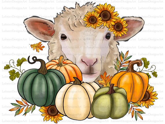 Goat Pumpkins and Leaves Png Pumpkin Png Fall Vibes Png - Etsy