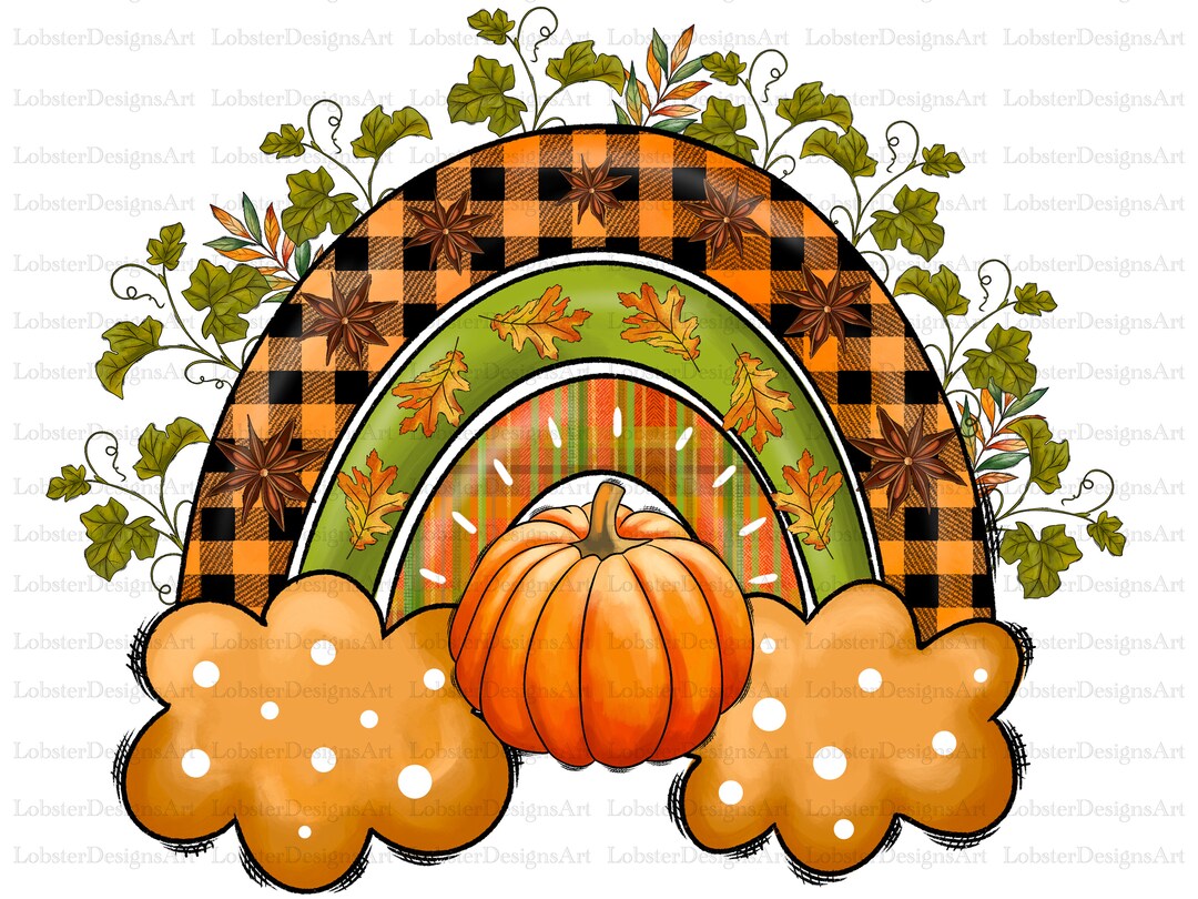 Welcome Pumpkin Rainbow Png Sublimation Design, Hello Fall Png, Autumn ...