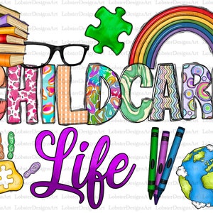 Childcare Life Png Sublimation Design, Childcare Png, Childcare Equipment Png, Children Life Png, Kindergarten Life Png, Digital Download