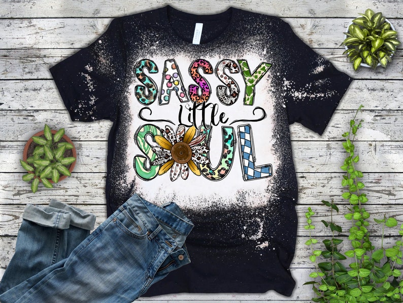 Sassy Little Soul Png, Sunflower Png, Leopard, Western, Western Design, Hand Drawn, Sublimation Design, Digital Download, Sublimation Png image 5