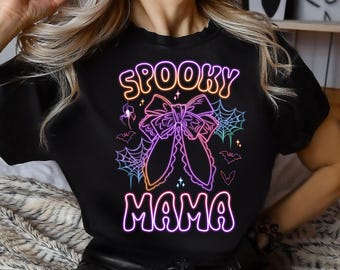Spooky Mama Png, Coquette Halloween Png, Spooky Season Png, Retro Halloween Png, Spooky vibes Png, Fall Png, Halloween Shirt Sublimation