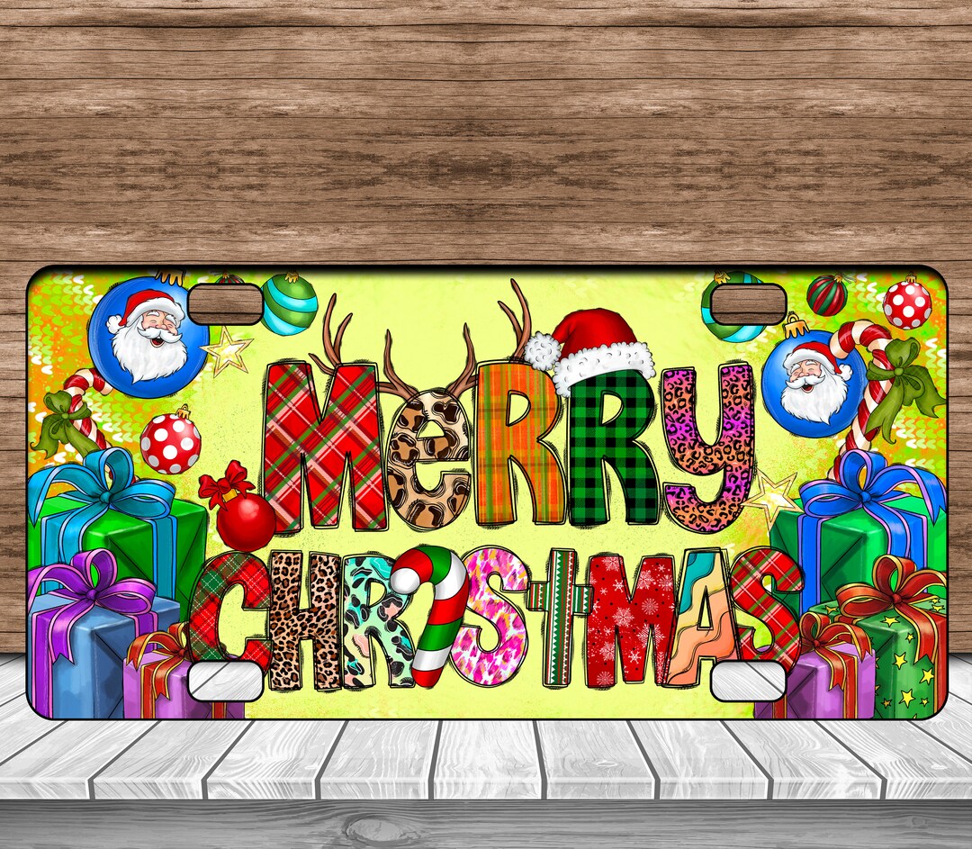 Merry Christmas License Plate Png Sublimation Design Christmas Png merry-christmas-license-plate-png-sublimation-design-christmas-png