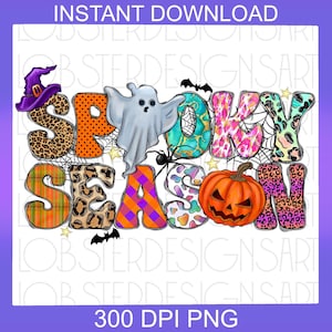 Spooky Season Png, Pumpkin Png, Happy Halloween Png, Spooky Png, Ghost, Western, Digital Download, Sublimation Design, Western png