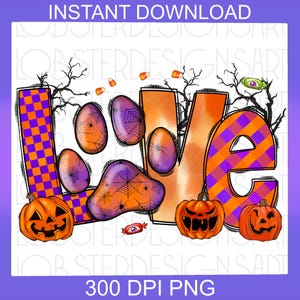 Halloween Sublimation Design Png, Love Dog Png, Dog Png, Halloween Png, Western Png Files for Cricut, Love Png Files, Halloween Love Dog