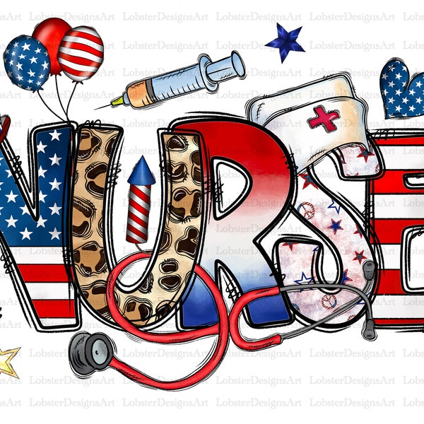 American Nurse Sublimation Design Png, Nurse Png, , 4th of July Png, Nurse Png, America Png Files for Cricut, Nurse Png Files, Nursing Png