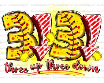 Three Up Three Down Png, Png, Game Day Png,Softball Png,Softball Mom,Softball Clipart,Transparent PNG file for sublimation,Softball Mama Png