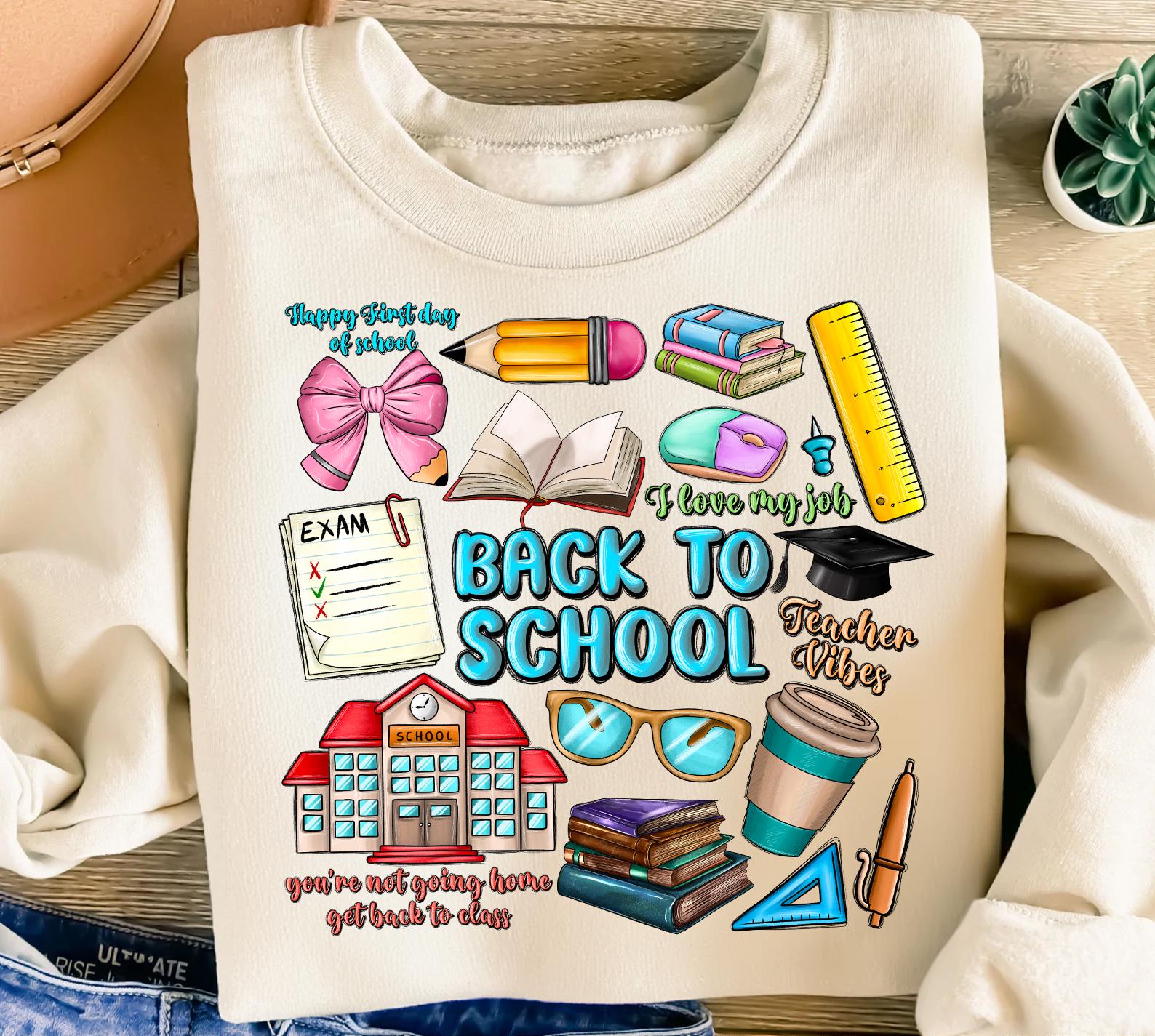 Back to School Png Sublimation Design Download,school Png,first Day of ...