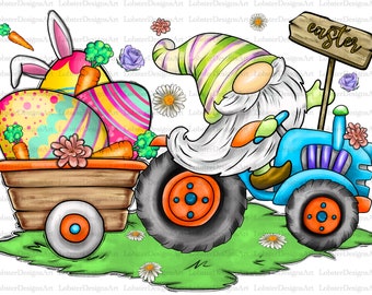 Easter Tractor Png, Rabbit Png, Easter Life, Easter Gnome Png, Sublimation Design, Tractor Png,Easter Day Gnome,Easter Day,Digital Downloads