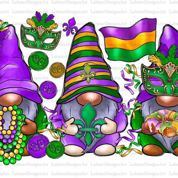 Mardi Gras Gnome Png Sublimation Design, Mardi Gras Png,Fleur De Lis Png, Gnome Png, Gnome Design Png, Digital Download