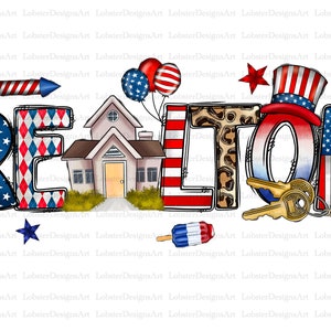 American Realtor Sublimation Design Png, Home Png, , 4th of July Png, Realtor Png, America Png Files for Cricut, Home Png Files, Realtor Png