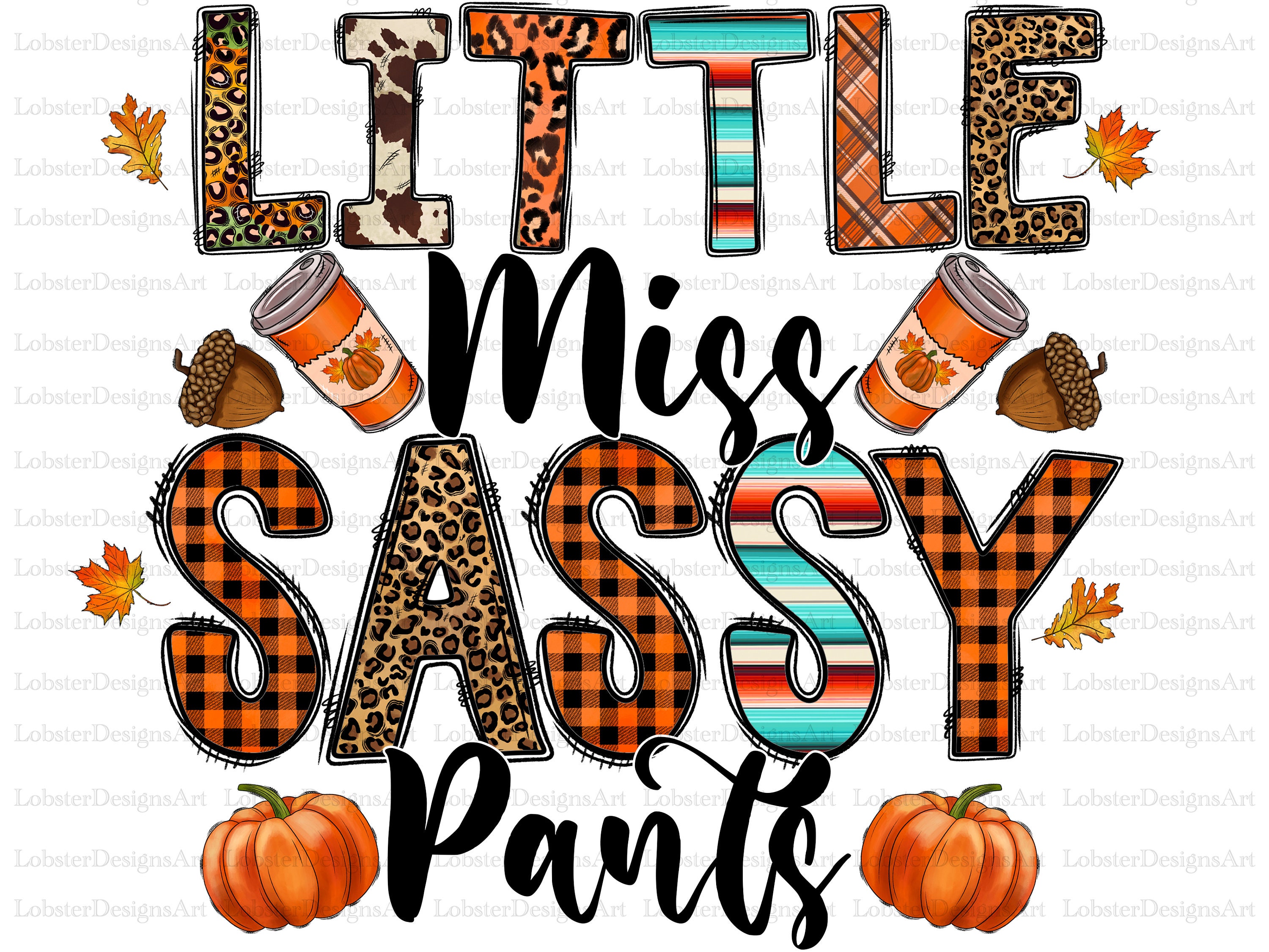 Little Miss Sassy Pants Png Fall Png Western PNG - Etsy