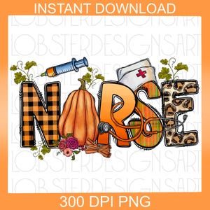 Thankful Nurse PNG, Thankful, Sunflower, Autumn Png, Western, Pumpkin Png, Stethoscope Png, Nurse PNG, Sublimation Design, Digital Download