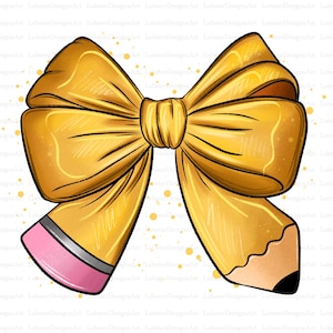 Coquette Teacher Png,Pencil Coquette Bow Png, Teach Love Inspire Png, Teacher Gift, Back To School, Teacher Appreciation png, Pencil Teacher