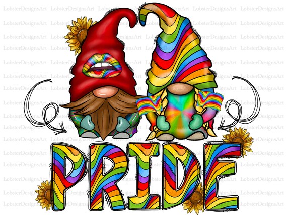 Pride Gnome Sublimation Design Png Pride Png Gnome Png Lgbt | Etsy