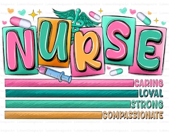 Retro Nurse PNG File, Sublimation Designs Download, Digital, Nurse Png, RN Png, Nurse Sublimation png, Nurse Life Png, Nursing Png