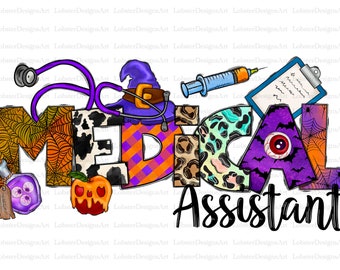 Halloween Medical Assistant PNG, Halloween, Medical Png, Nurse Png, Western, Medical Png, Hospital Png, Sublimation Design, Digital Download