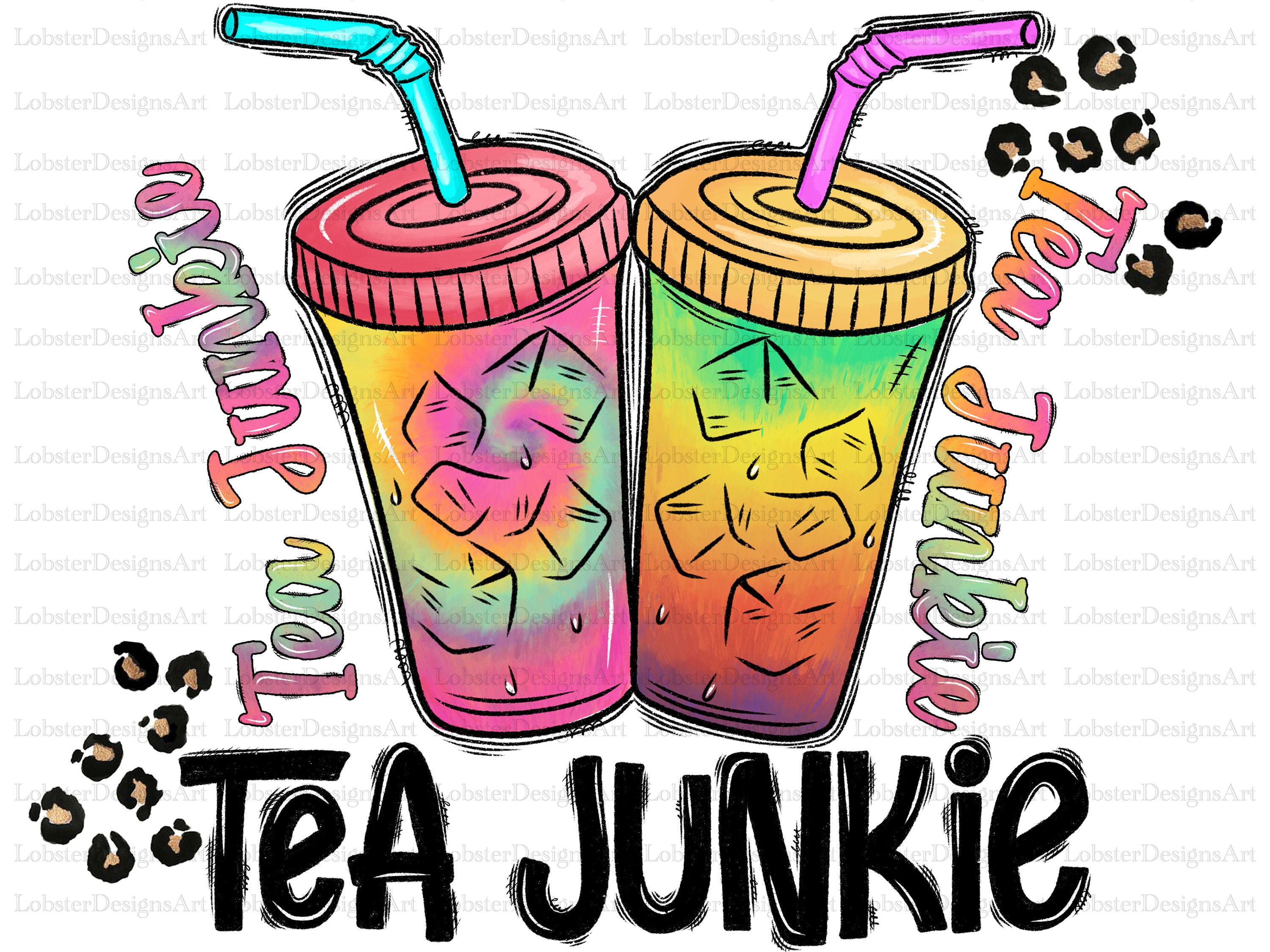 Loaded Tea Junkie PNG Loaded Tea Sublimation Design Loaded Etsy Australia