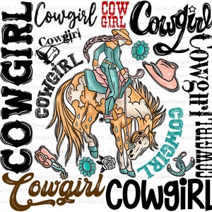 Cowgirl Sublimation PNG, Cowgirl Digital Downloads, Cowgirl Hat png, Instant Download,Sublimation Designs, Cowgirl Boots, Gemstone Turquoise