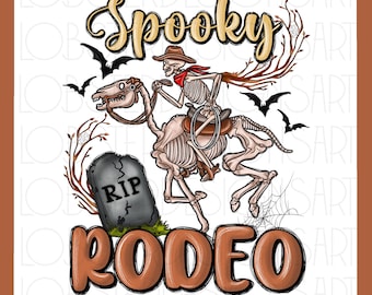 Spooky Rodeo Png, Vintage Halloween Rodeo Png, Western Halloween Spooky Cowboy png, Western Halloween Png, Halloween png, sublimation design