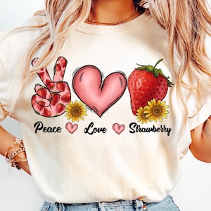 Peace Love Strawberry Png, A Berry Good Time Png, Strawberry Png, Strawberry Festival Png, Strawberry Season Png, Summer Png