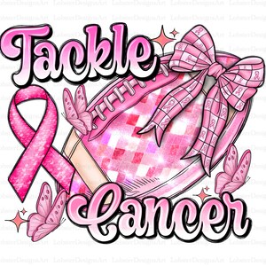 Tackle Cancer Png, Breast Cancer Png, Coquette Football Pink Out png, Pink ribbon Png, Football Mom png, Fight Cancer Png, Cancer Awareness