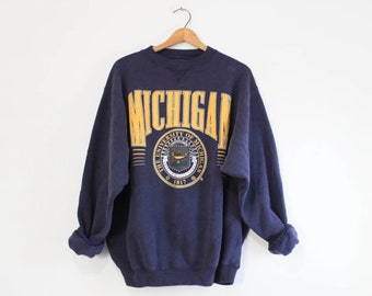 Vintage University of Michigan Wolverines Sweatshirt , Michigan Wolverines Sweater, Vintage 90s Shirt, Gift for Her, Gift For Him