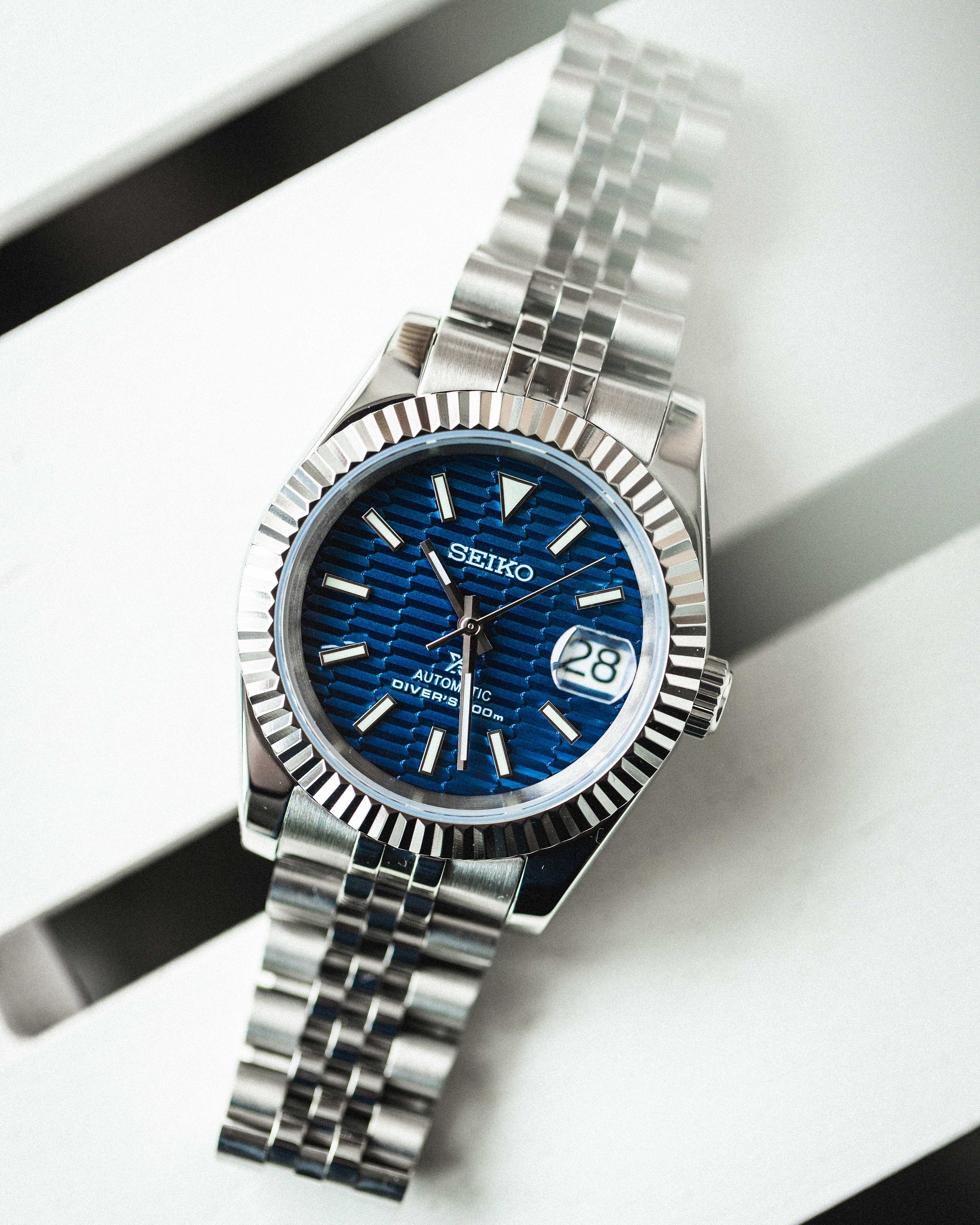 Blue Riffle Seiko Mod date. Birthday Gift Watches for Men - Etsy Blue Riffle Seiko Mod date. Birthday Gift Watches for Men - Etsy