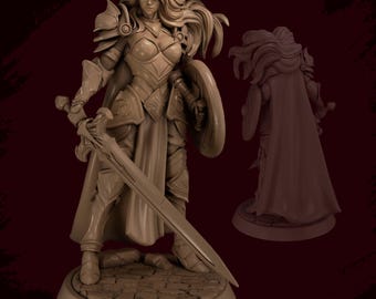 Dungeons & Dragons, DND TTRPG, Wargaming - Playable Character - Female Human Arturia - Paladin, Fighter, Cleric