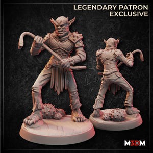 Donjons et dragons, DND TTRPG, Wargaming - Personnage jouable - Bugbear mâle - Barbare, combattant, guerrier, voleur, pilleur