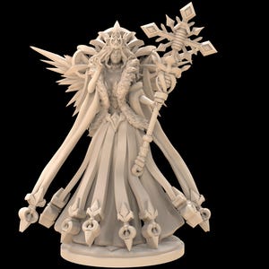Dungeons and Dragons, DND TTRPG, Wargaming - Playable Character Female Human Auron - Sorcerer, Warlock, Wizard, Druid, Cleric
