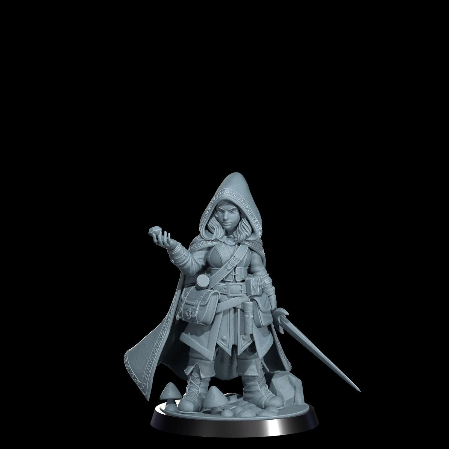 Dungeons and Dragons, DND TTRPG, Wargaming - Playable Character - Female Halfling - Rogue, Assassin