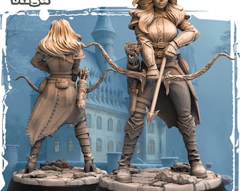 Dungeons and Dragons, DND TTRPG, Wargaming - Playable Character Female Human Stiga - Ranger, Archer, Archer, Fighter, Warrior, Rogue