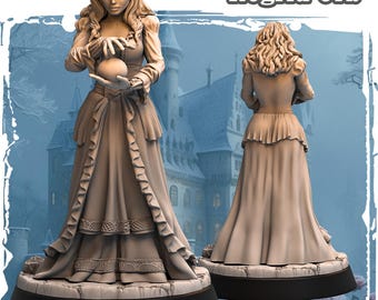 Dungeons and Dragons, DND TTRPG, Wargaming - Playable Character - Female Human Regrid - Wizard, Warlock, Sorcerer