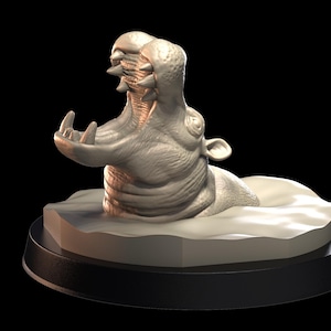 Dungeons and Dragons, DND TTRPG, Wargaming - Druid Wildshape Large Beast - Hippopotamus