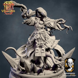 Dungeons and Dragons, DND TTRPG, Wargaming - Playable Character - Female Human - Vilethra - Witch, Sorceress, Druid
