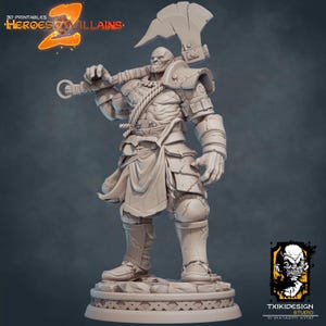 Dungeons and Dragons, DND TTRPG, Wargaming - Playable Character - Male Goliath Kiarik - Barbarian, Fighter, Warrior