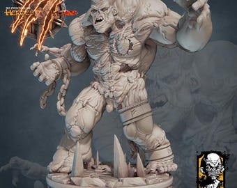 Dungeons and Dragons, DND TTRPG, Wargaming - 57mm Tall - Medium Construct - Flesh Golem - Jasara