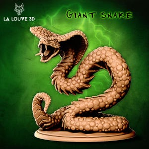 Dungeons and Dragons, DND TTRPG, Wargaming - Medium Beast - Giant Poisonous Snake