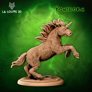 Dungeons and Dragons, DND TTRPG, Wargaming - 25mm Base - Medium Celestial - Ponycorn
