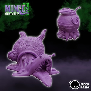 Dungeons and Dragons, DND TTRPG, Wargaming - Medium monstrosity - Mimic - Cauldron - Kitchen Furniture