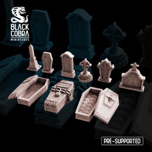 Dungeons and Dragons, DND TTRPG, Wargaming - Tombstones and Coffins, Dungeon
