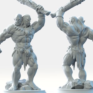 Dungeons and Dragons, DND TTRPG, Wargaming - HD Resin Print - Large Giant - Ettin