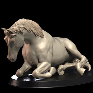Dungeons and Dragons, DND TTRPG, Wargaming - Druid Wildshape Large Beast - Horse - Armoured Horse