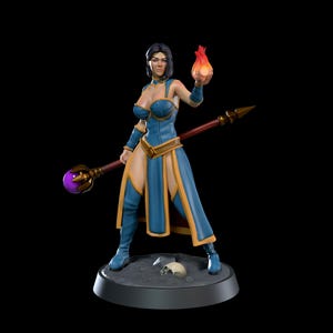 Dungeons and Dragons, DND TTRPG, Wargaming - Playable Character Female Human - Ilyra - Sorcerer, Wizard, Warlock, Druid, Cleric, Spellcaster