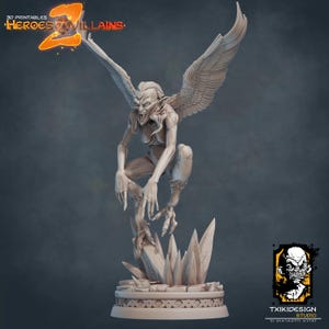 Dungeons and Dragons, DND TTRPG, Wargaming - 40mm Tall - Medium Monstrosity - Harpy