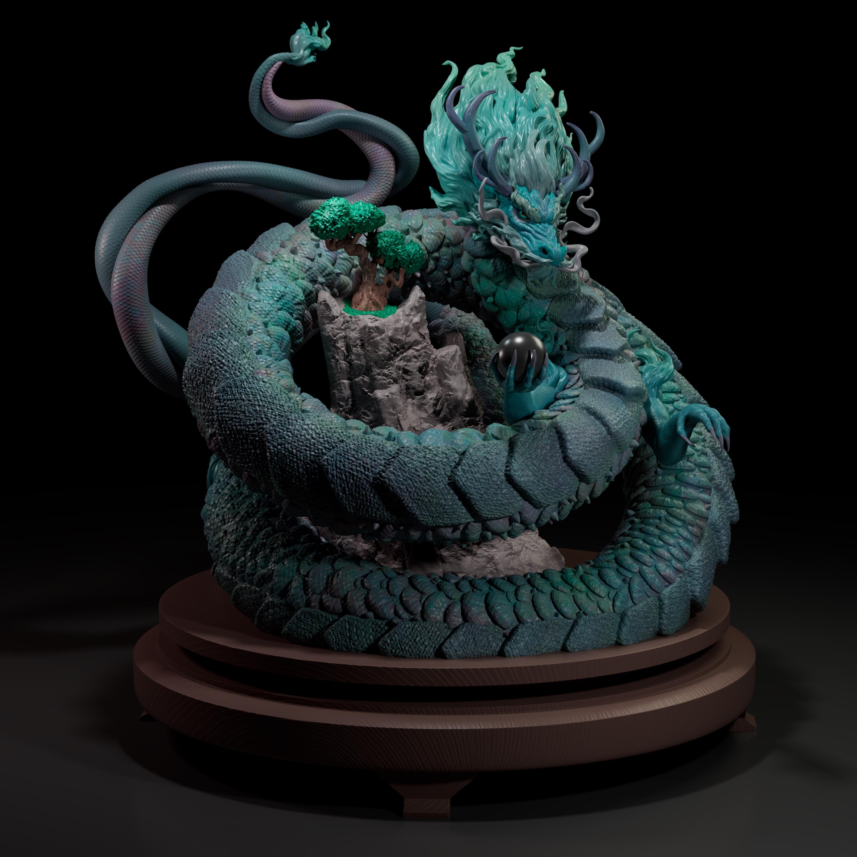 Dungeons and Dragons, DND TTRPG, Wargaming - Legendärer Drache - Zhulong-Drache